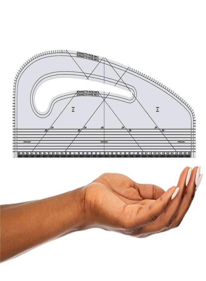 NTGS Pattern Master Fashion Design Multi Purpose Tailoring Sewing Tool Scale Pattern Curve Ruler Pack of 1 Transparent - Image 3
